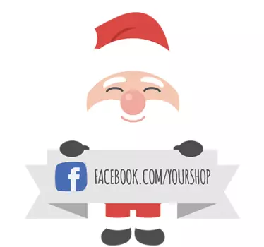 Naklejka świątecza na witrynę sklepową facebook dla firm - TenStickers