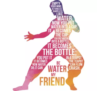 Naklejka winylowa cytat Bruce Lee - TenStickers