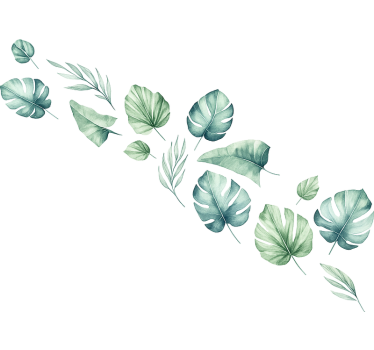 Naklejka na ścianę akwarela monstera - TenStickers
