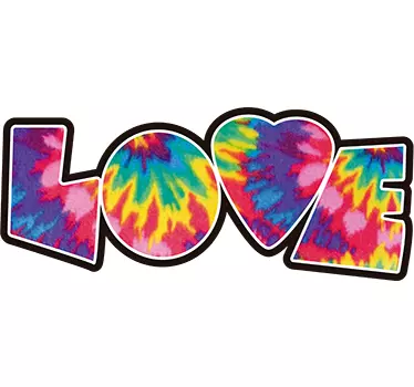 Naklejka ścienna love tie dye - TenStickers