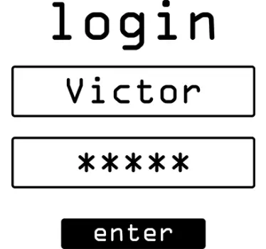 Naklejka na drzwi login + imię Twojego dziecka - TenStickers