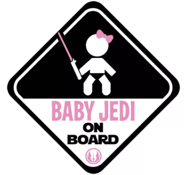 Naklejka na pojazdy Baby Jedi on board - TenStickers