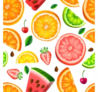 Naklejka ścienna z owocami Soczysty owoc - TenStickers