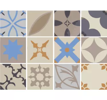 Naklejka na płytki wzory geometryczne - TenStickers