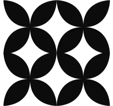 Naklejka na ścianę szlaczki retro geometryczna płytka - TenStickers