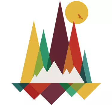 Naklejka na ścianę geometryczne góry - TenStickers
