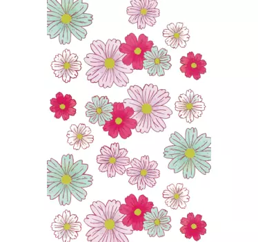 Okna kwiatowe samoprzylepne stokrotki - TenStickers