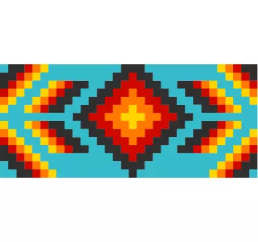 Naklejka na ścianę szlaczki Huiczole sztuka meksykańska - TenStickers