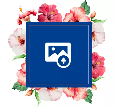 Spersonalizowana naklejka kwiatowa ramka - TenStickers