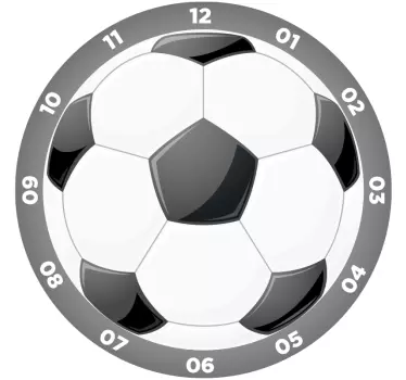 Naklejka na ścianę sport - zegar w kształcie piłki - TenStickers