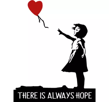 Banksy zawsze mają nadzieję, że naklejka ścienna - TenStickers