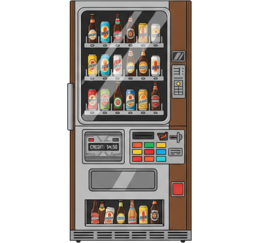 Okleina na lodówkę automat z piwem - TenStickers