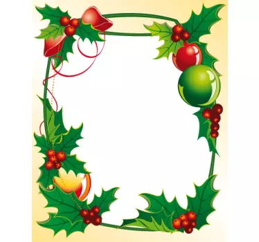 Naklejka świąteczna na witrynę sklepową ramka - TenStickers