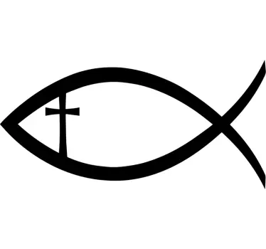 Naklejka ścienna chrześcijańska ryba - TenStickers