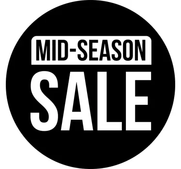 Naklejka na witrynę sklepową wyprzedaż mid season - TenStickers