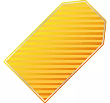 Naklejka żółta etykieta w paski zniżka - TenStickers