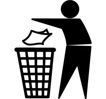 Naklejka na śmietnik ikona - TenStickers