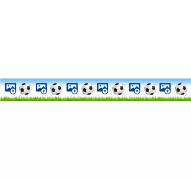 Naklejka na ścianę dla dzieci piłki nożne - TenStickers