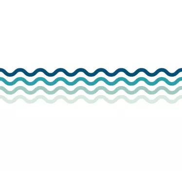 Naklejka na ścianę szlaczki fale morskie - TenStickers