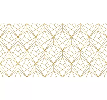Okleina na meble do sypialni geometryczny złoty wzór - TenStickers