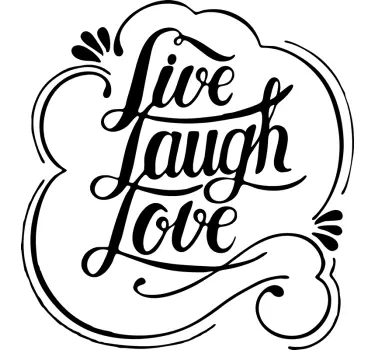 Naklejka na ścianę "Live, laugh, love" - TenStickers