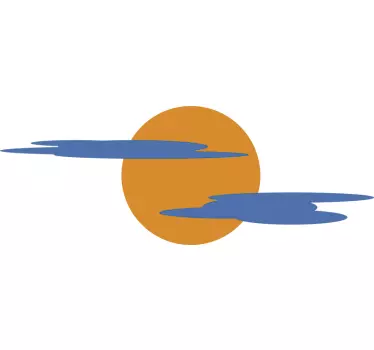 Naklejka na kampera słońce i chmury - TenStickers