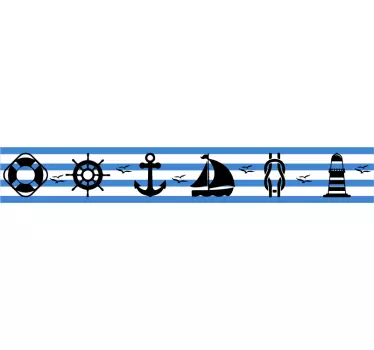 Naklejka do łazienki morskie motywy - TenStickers