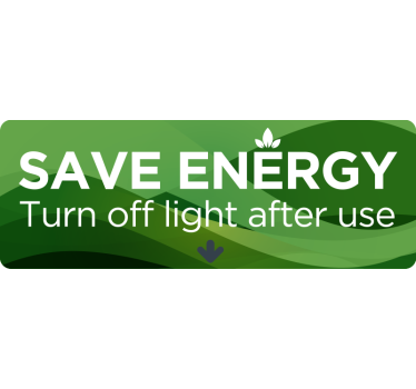 Naklejka na ścianę do sypialni oszczędzaj energię - TenStickers