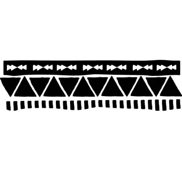 Naklejka typu border wzór Azteków - TenStickers