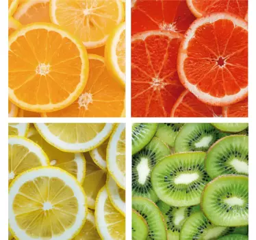 Naklejka na ścianę do kuchni cytrusy - TenStickers