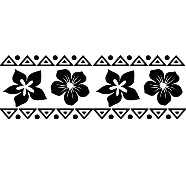 Naklejka ścienna hawajskie kwiatki - TenStickers