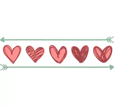 Naklejka z rysunkiem delikatne serduszka - TenStickers