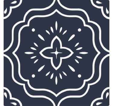 Naklejka na płytki geometryczny mozaikowy wzór nocny - TenStickers