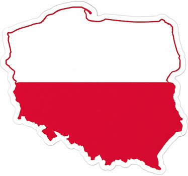 Naklejka na ścianę mapa świata flaga polski - TenStickers