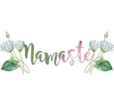 Naklejka na ścianę do domu joga namaste - TenStickers