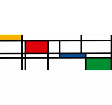 Naklejka ścienna typu granica abstrakcja - TenStickers