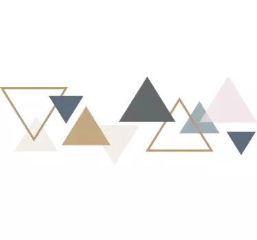 Naklejka ścienna minimalistyczna z trójkątami - TenStickers