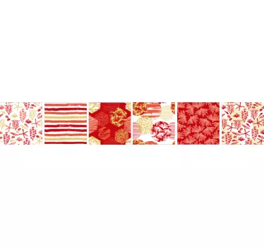 Zestaw naklejek na płytki koralowe - TenStickers
