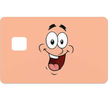 Naklejka na kartę uśmiech postaci z kreskówki - TenStickers