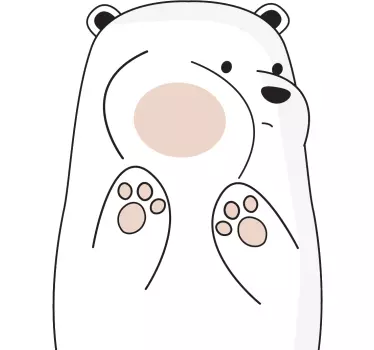 Naklejka na szyby miś zwierzęta - TenStickers
