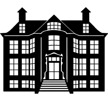 Naklejka na szyby z konturem domu dziedzictwa - TenStickers