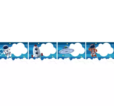 Naklejka na ścianę dla dzieci Kosmiczny wzór - TenStickers
