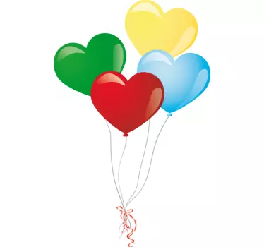 Naklejka balony serca - TenStickers
