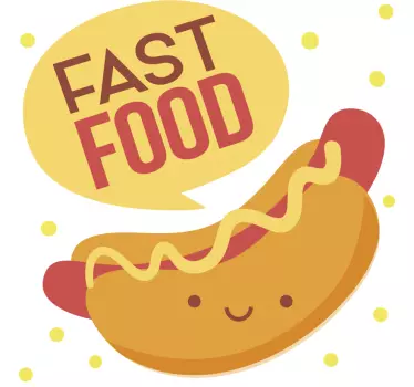 Naklejka na witrynę sklepową Hot dog - TenStickers