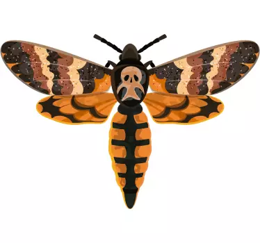 Naklejka na ścianę insekty Wzorzysta ćma - TenStickers