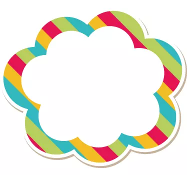 Naklejka chmura z Twoim tekstem - TenStickers