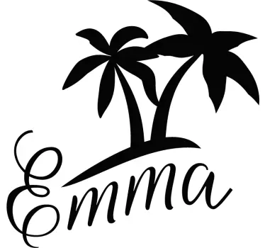 Naklejka na ścianę dla dzieci Palma z imieniem - TenStickers