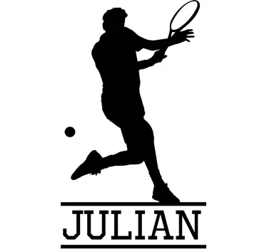 Naklejka na ścianę sylwetka tenis sylwetka mężczyzny - TenStickers