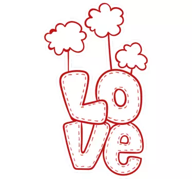 Naklejka na ścianę napisy Napis Love na telefon - TenStickers