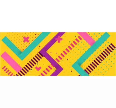 Naklejka na ścianę Abstrakcyjny wzór Memphis - TenStickers